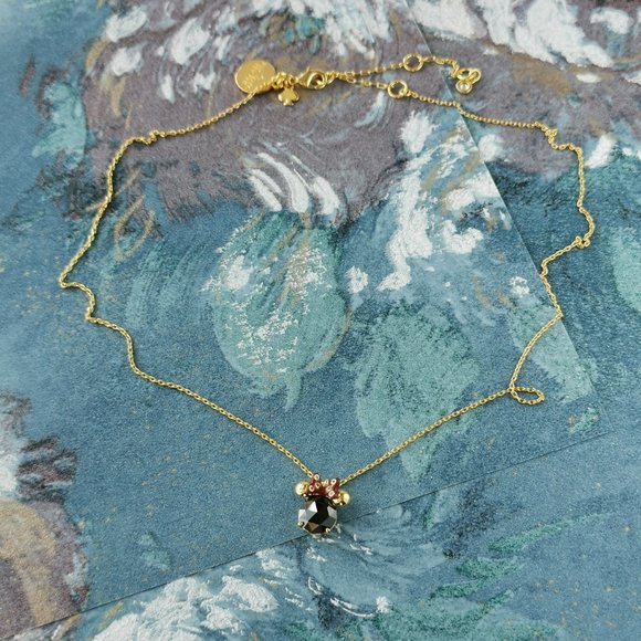 Kate Spade Disney Minnie Gold Black Pendant Necklace New w/dust bag - Picture 2 of 3